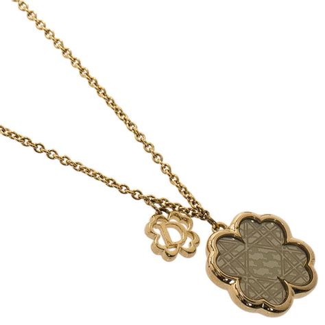 dior clover necklace|christian dior necklace silver.